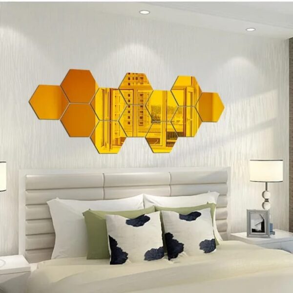 Hexagonal shape Acrylic Mirrors